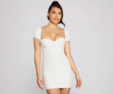 Robe mini en dentelle à l'allure si mignonne